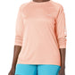 Columbia Womens PFG Tidal Tee II Long Sleeve Sun Protection Shirt, Tiki Pink/White Logo, X-Large