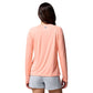 Columbia Womens PFG Tidal Tee II Long Sleeve Sun Protection Shirt, Tiki Pink/White Logo, X-Large