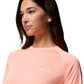 Columbia Womens PFG Tidal Tee II Long Sleeve Sun Protection Shirt, Tiki Pink/White Logo, X-Large
