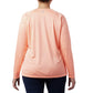 Columbia Womens PFG Tidal Tee II Long Sleeve Sun Protection Shirt, Tiki Pink/White Logo, X-Large