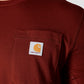 Carhartt Men's Force Relaxed Fit Midweight Short-Sleeve Pocket T-Shirt, Dark Spice Red Heather, Medium