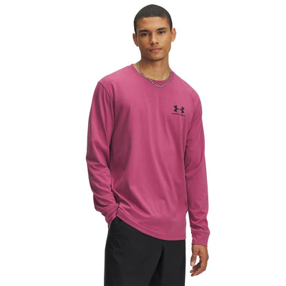 Under Armour Men's Sportstyle Left Chest Shirt, 659 Pink, XXL