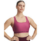 Under Armour Women's Crossback Mid Impact Sports Bra, 659 Pink, XS