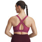 Under Armour Women's Crossback Mid Impact Sports Bra, 659 Pink, XS
