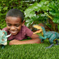 Mattel Jurassic World Gigantic Trackers Action Figure, Triceratops Dinosaur Toy with Headbutt Attack, Evolved Horn Feature & Digital Play