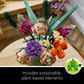 LEGO Icons Flower Bouquet Building Set - Artificial Flowers for Decoration for Home and Display, Ages 18+ - Small Fake Flowers for Table, Desk, Office - Gift for Graduation - 10280