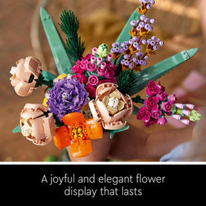 LEGO Icons Flower Bouquet Building Set - Artificial Flowers for Decoration for Home and Display, Ages 18+ - Small Fake Flowers for Table, Desk, Office - Gift for Graduation - 10280