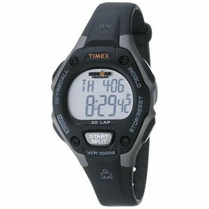 Timex Women's Ironman 30-Lap Digital Quartz Mid-Size Watch, Black/Gray - T5E961