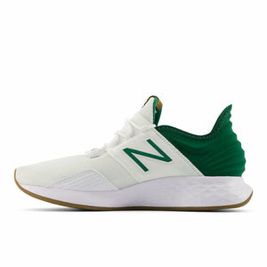 New Balance Men's Fresh Foam Roav V1 Running Shoe, White/Classic Pine/Incense, 11.5
