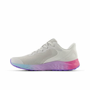 New Balance KIds Arishi Fresh Foam v4 Sneaker, GREY MATTER/MID CENTURY PINK/LILAC GLO, 7 M Big Kid (8-12 Years)