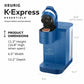 Keurig K-Express Essentials Single Serve K-Cup Pod Coffee Maker, 36 OZ DETACHABLE WATER TANK, 3 Cup Sizes 6, 8, & 10oz, Matte Black, w/Cleaning Cloth (Blue)