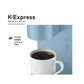 K-Express Essentials Single Serve Coffee Maker, Compact KCup Pod Coffee Machine with 36 oz Reservoir, Quick Brew & Travel Mug Friendly â€“ Ideal Small Coffee Maker (Sky Blue)