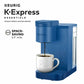 Keurig K-Express Essentials Single Serve K-Cup Pod Coffee Maker, 36 OZ DETACHABLE WATER TANK, 3 Cup Sizes 6, 8, & 10oz, Matte Black, w/Cleaning Cloth (Blue)