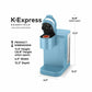K-Express Essentials Single Serve Coffee Maker, Compact KCup Pod Coffee Machine with 36 oz Reservoir, Quick Brew & Travel Mug Friendly â€“ Ideal Small Coffee Maker (Sky Blue)