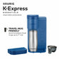 Keurig K-Express Essentials Single Serve K-Cup Pod Coffee Maker, 36 OZ DETACHABLE WATER TANK, 3 Cup Sizes 6, 8, & 10oz, Matte Black, w/Cleaning Cloth (Blue)
