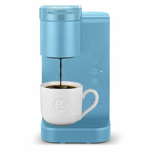 K-Express Essentials Single Serve Coffee Maker, Compact KCup Pod Coffee Machine with 36 oz Reservoir, Quick Brew & Travel Mug Friendly â€“ Ideal Small Coffee Maker (Sky Blue)