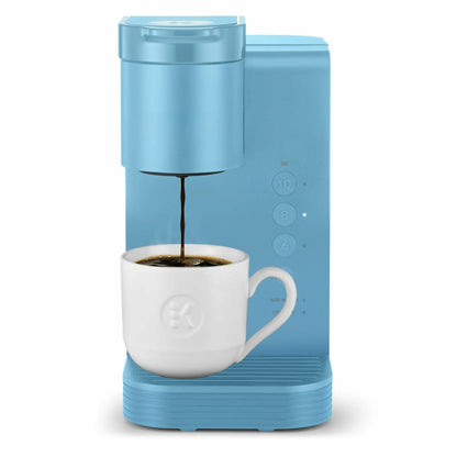 K-Express Essentials Single Serve Coffee Maker, Compact KCup Pod Coffee Machine with 36 oz Reservoir, Quick Brew & Travel Mug Friendly â€“ Ideal Small Coffee Maker (Sky Blue)