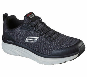 Skechers Men's D'lux Walker Pensive Oxford, Black/White, 13 4E US