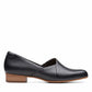 Clarks womens Juliet Palm Loafer, Black Leather, 10 US