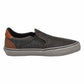 Vans Asher DX Deluxe Textile - Slip On Low Cut Shoe - Black/Grey Size 8.5
