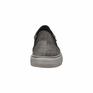 Vans Asher DX Deluxe Textile - Slip On Low Cut Shoe - Black/Grey Size 8.5