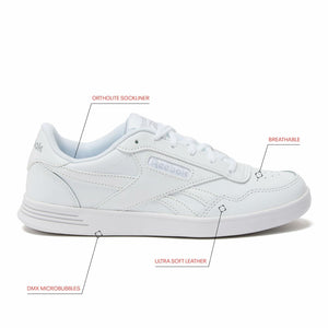 Reebok Women's Court Advance Sneakers, Footwear White/Footwear White/Cold Grey 2, 8