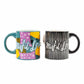 Silver Buffalo Disney Nightmare Before Christmas Jack and Sally Kiss 2 Pack Ceramic 3D Sculpted Mug Couple Set, 20 Ounces