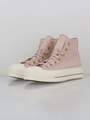 Converse CTAS High Top Women's Shoes, Flush Stone/Egret/Gold, Size 8.5