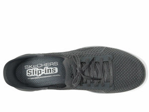 Skechers Modern Comfort Women's Women's Newbury ST-Our Time Hands Free Slip-Ins Sneaker, Charcoal, 10