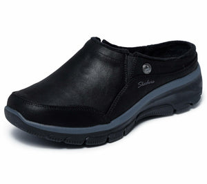 Skechers Women's Easy Going-Latte 2 Mule, Black, 8.5