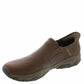 Skechers USA Men's Men's Craster-Lanigan 204847 Twin Gore Round Toe Leather Slip-Ins, Red/Brown, 13