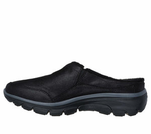 Skechers Women's Easy Going-Latte 2 Mule, Black, 9