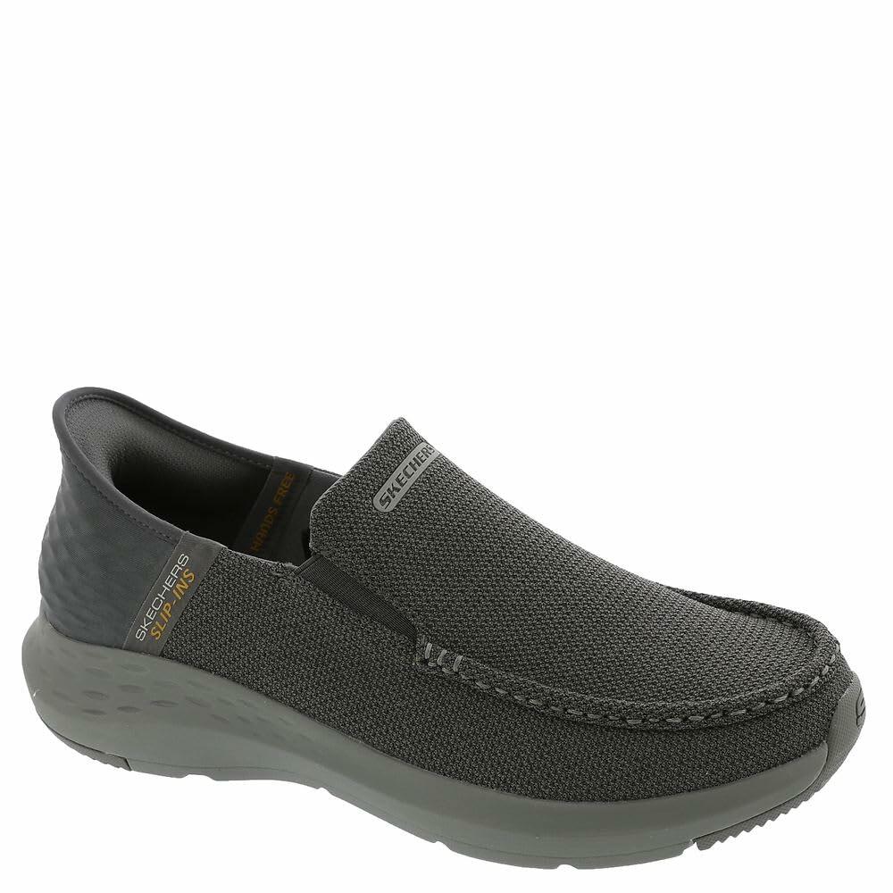 Skechers Men's Parson-Ralven 204804 Moc Toe Slip-Ins, Grey, 12