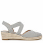 LifeStride Womens Kimball Espadrille Wedge Sandal Cloudy Grey 8 M