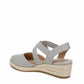 LifeStride Womens Kimball Espadrille Wedge Sandal Cloudy Grey 8 M