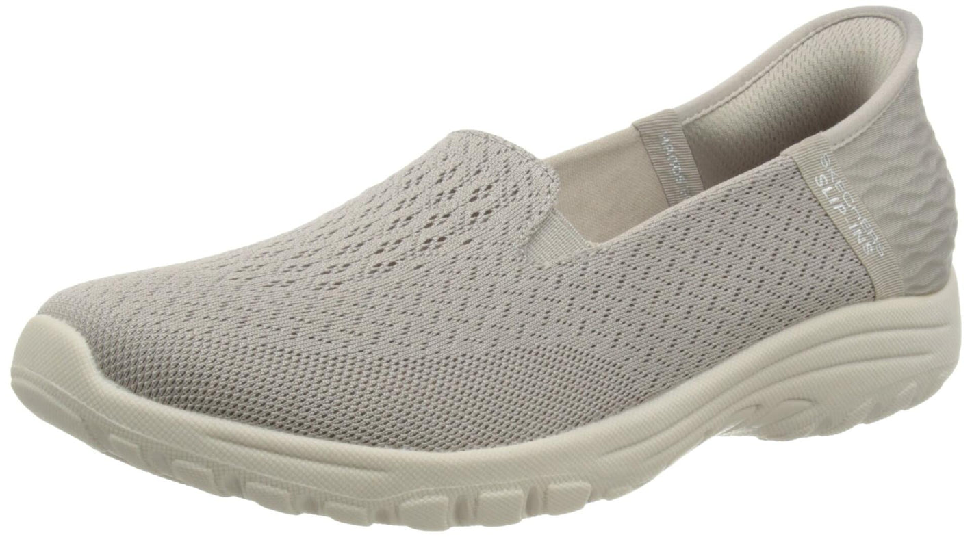 SKECHERS Women's Reggae Fest 2.0-Guiding Light Slip-INS Loafer, Taupe, 11