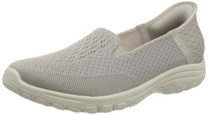 SKECHERS Women's Reggae Fest 2.0-Guiding Light Slip-INS Loafer, Taupe, 11