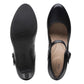 Clarks womens Ambyr Shine Pump, Black Leather, 9 US