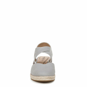 LifeStride Womens Kimball Espadrille Wedge Sandal Cloudy Grey 8 M