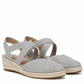 LifeStride Womens Kimball Espadrille Wedge Sandal Cloudy Grey 8 M