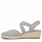 LifeStride Womens Kimball Espadrille Wedge Sandal Cloudy Grey 8 M