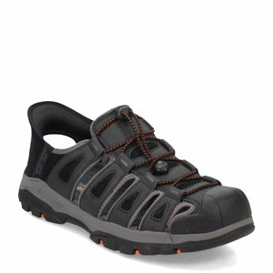 Skechers Men's Tresmen-Norvick 205187 Enclosed Slip-Ins Fisherman Sandal, Black, 10.5