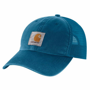 Carhartt Men's Canvas Mesh-Back Cap, Deep Lagoon