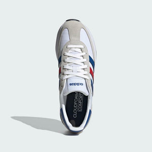 adidas Men's Run 72 Sneaker, White/Team Royal Blue/Grey, 9.5