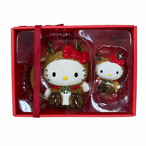 Hello Kitty Christmas Mug And Figurine Set 2024 Reindeer Bluesky Clayworks - New