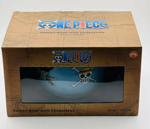 One Piece Ramen Bowl With Chopsticks  14oz Ceramic Monkey D Luffy New Anime