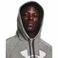 Under Armour Men's Rival Fleece Logo Hoodie, (025) Castlerock Light Heather / / White, X-Large