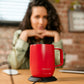 THERMACUP Premium Heated Coffee Mug with 5 Temperature Settings, Industry-Leading Smart Electric Cup, Up to 8-Hour Battery, 12oz with Lid (14oz Total Capacity), Cherry Red