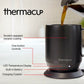 THERMACUP Premium Heated Coffee Mug with 5 Temperature Settings, Industry-Leading Smart Electric Cup, Up to 8-Hour Battery, 12oz with Lid (14oz Total Capacity) Midnight Black