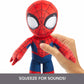 Mattel Marvel Plush Talkers Soft Toy, 11.75-Inch Spider-Man Figure with 10 Sounds & Phrases